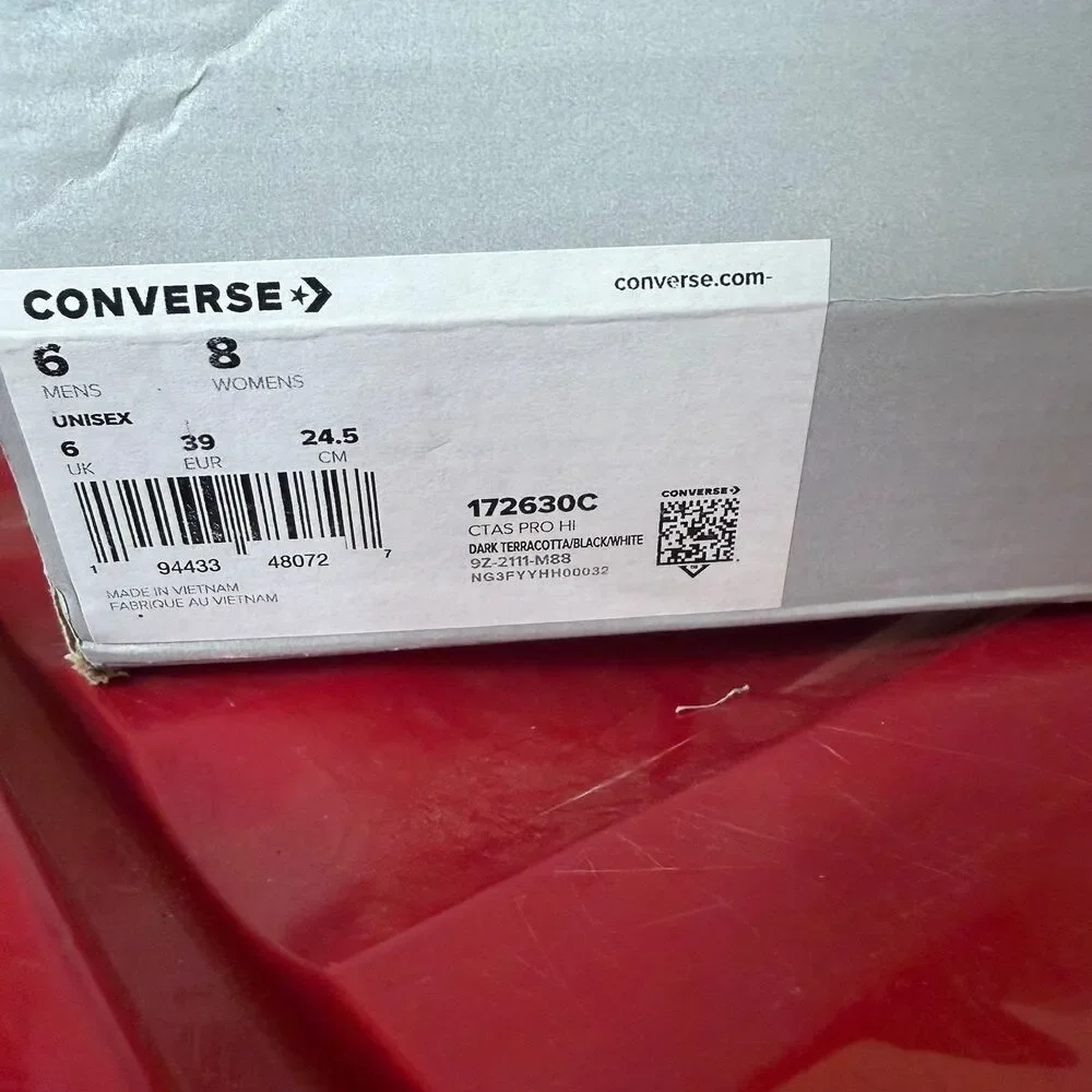 Converse Chuck Taylor All Star Pro Hi Suede Terracotta  womens size 8 shoes - Picture 11 of 11